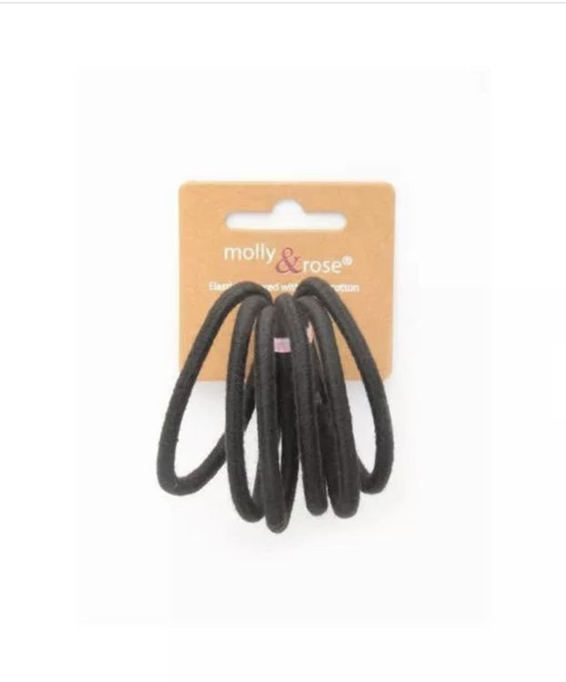 Picture of 7963 / 9631 COTTON MIX ELASTIC BLACK CARD OF 6 4MM THICK